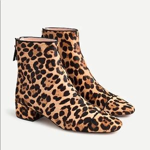 NWT J. Crew Roxie Cap-Toe Ankle Boots in Calf Hair